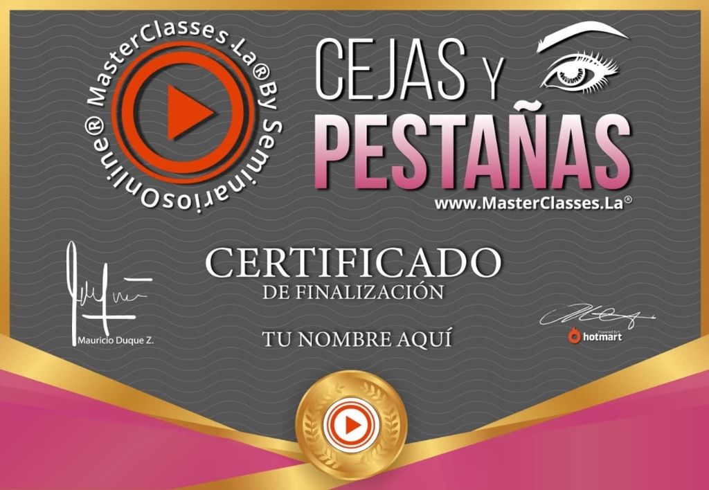 certificado cejas y pestañas
