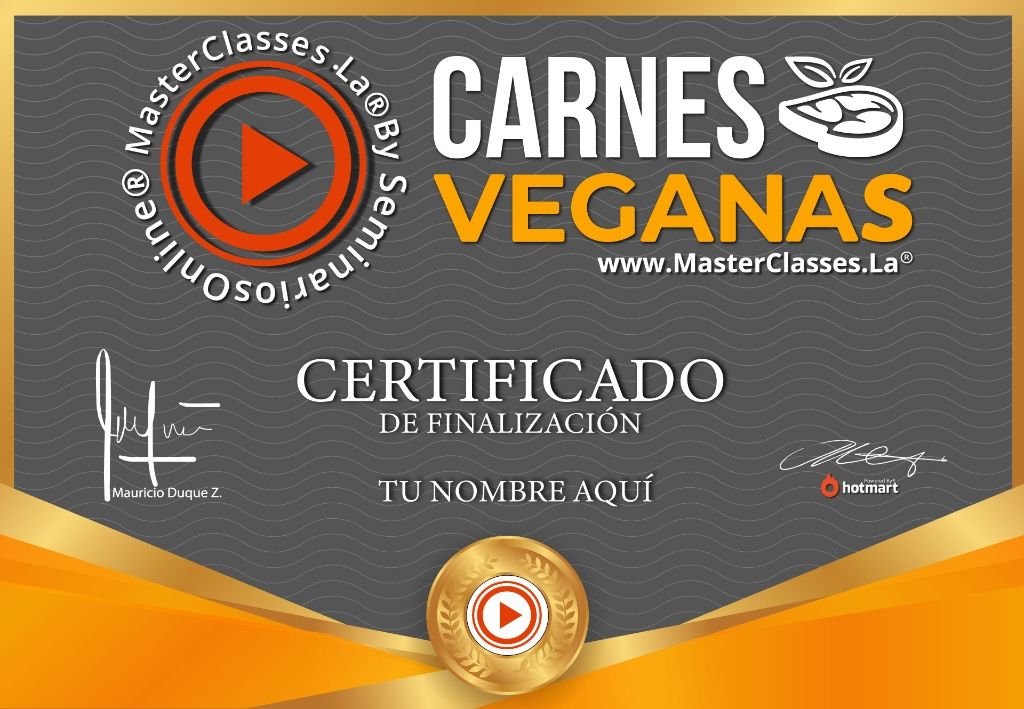 certificado carnes veganas